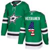 Dětské NHL Dallas Stars dresy 4 Miro Heiskanen Authentic Zelená Adidas USA Flag Fashion