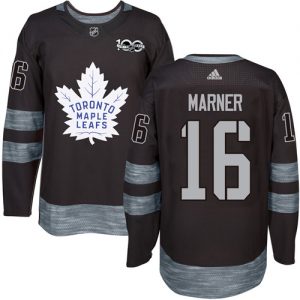 Pánské NHL Toronto Maple Leafs dresy 16 Mitchell Marner Authentic Černá Adidas 1917 2017 100th Anniversary