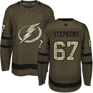 Pánské NHL Tampa Bay Lightning dresy 67 Mitchell Stephens Authentic Zelená Adidas Salute to Service
