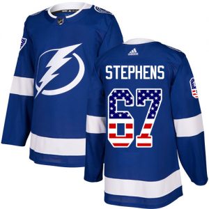 Dětské NHL Tampa Bay Lightning dresy 67 Mitchell Stephens Authentic modrá Adidas USA Flag Fashion