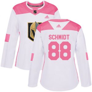 Dámské NHL Vegas Golden Knights dresy 88 Nate Schmidt Authentic Bílý Růžový Adidas Fashion