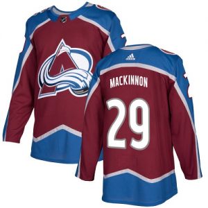 Pánské NHL Colorado Avalanche dresy 29 Nathan MacKinnon Authentic Burgundy Červené Adidas Domácí