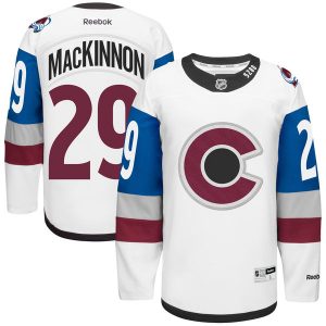 Pánské NHL Colorado Avalanche dresy 29 Nathan MacKinnon Authentic Bílý Reebok 2016 Stadium Series