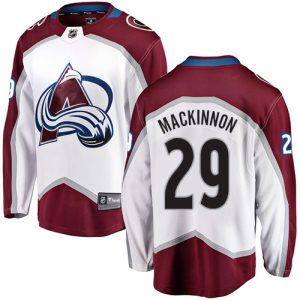 Pánské NHL Colorado Avalanche dresy 29 Nathan MacKinnon Breakaway Bílý Fanatics Branded Venkovní