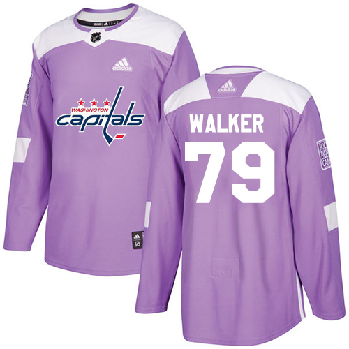 Pánské NHL Washington Capitals dresy 79 Nathan Walker Authentic Nachový Adidas Fights Cancer Practice