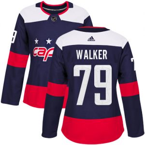 Dámské NHL Washington Capitals dresy 79 Nathan Walker Authentic Námořnická modrá Adidas 2018 Stadium Series