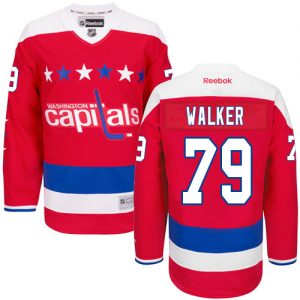 Dětské NHL Washington Capitals dresy 79 Nathan Walker Authentic Červené Reebok Alternativní hokejové dresy