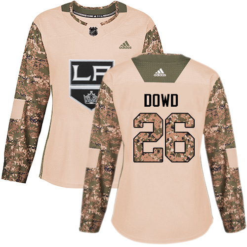 Dámské NHL Los Angeles Kings dresy 26 Nic Dowd Authentic Camo Adidas Veterans Day Practice