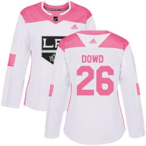 Dámské NHL Los Angeles Kings dresy 26 Nic Dowd Authentic Bílý Růžový Adidas Fashion