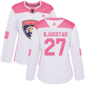 Dámské NHL Florida Panthers dresy 27 Nick Bjugstad Authentic Bílý Růžový Adidas Fashion