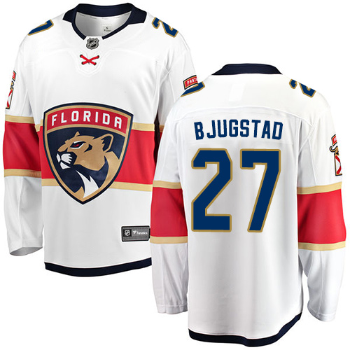 Pánské NHL Florida Panthers dresy 27 Nick Bjugstad Breakaway Bílý Fanatics Branded Venkovní