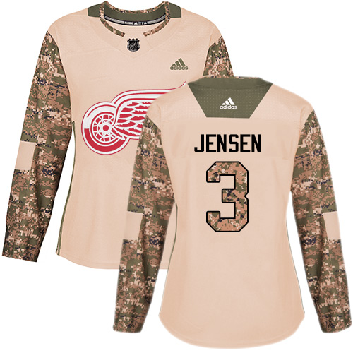 Dámské NHL Detroit Red Wings dresy 3 Nick Jensen Authentic Camo Adidas Veterans Day Practice