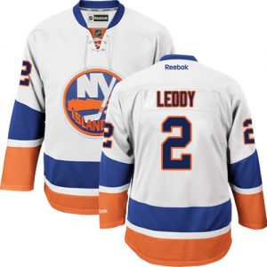 Dětské NHL New York Islanders dresy 2 Nick Leddy Authentic Bílý Reebok Venkovní hokejové dresy
