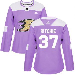 Dámské NHL Anaheim Ducks dresy 37 Nick Ritchie Authentic Nachový Adidas Fights Cancer Practice