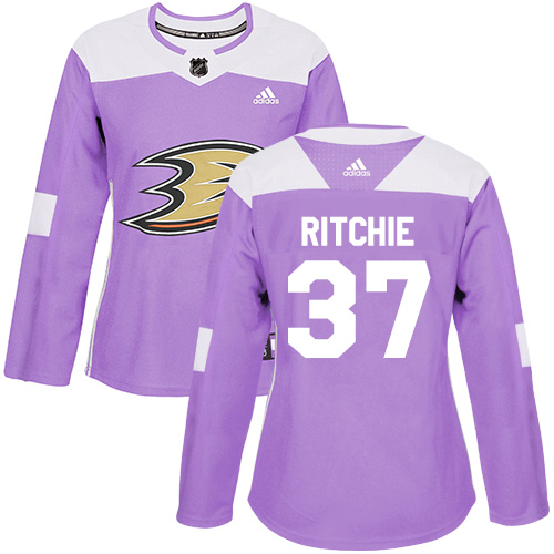 Dámské NHL Anaheim Ducks dresy 37 Nick Ritchie Authentic Nachový Adidas Fights Cancer Practice