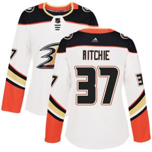 Dámské NHL Anaheim Ducks dresy 37 Nick Ritchie Authentic Bílý Adidas Venkovní
