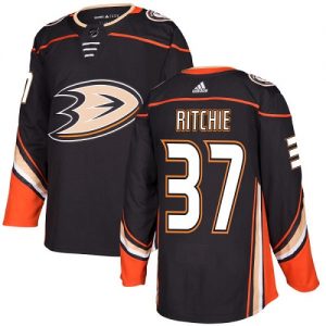 Dětské NHL Anaheim Ducks dresy 37 Nick Ritchie Authentic Černá Adidas Domácí