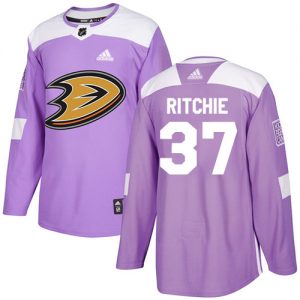 Dětské NHL Anaheim Ducks dresy 37 Nick Ritchie Authentic Nachový Adidas Fights Cancer Practice