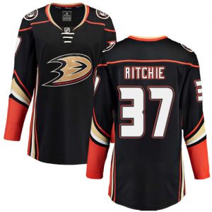 Dámské NHL Anaheim Ducks dresy 37 Nick Ritchie Breakaway Černá Fanatics Branded Domácí