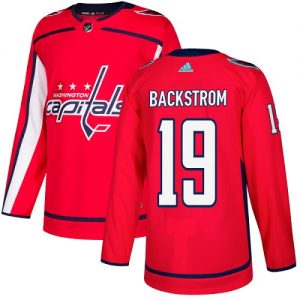 Pánské NHL Washington Capitals dresy 19 Nicklas Backstrom Authentic Červené Adidas Domácí