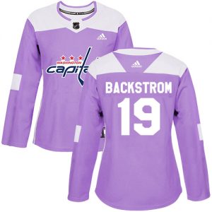 Dámské NHL Washington Capitals dresy 19 Nicklas Backstrom Authentic Nachový Adidas Fights Cancer Practice