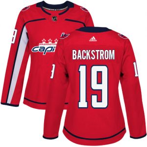 Dámské NHL Washington Capitals dresy 19 Nicklas Backstrom Authentic Červené Adidas Domácí