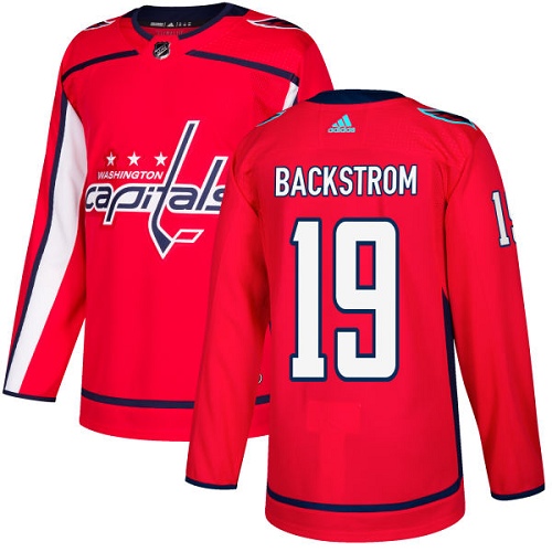 Dětské NHL Washington Capitals dresy 19 Nicklas Backstrom Authentic Červené Adidas Domácí