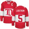 Pánské NHL Detroit Red Wings dresy 5 Nicklas Lidstrom Authentic Throwback Červené CCM Winter Classic