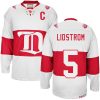 Pánské NHL Detroit Red Wings dresy 5 Nicklas Lidstrom Authentic Throwback Bílý CCM Winter Classic