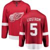 Pánské NHL Detroit Red Wings dresy 5 Nicklas Lidstrom Breakaway Červené Fanatics Branded Domácí