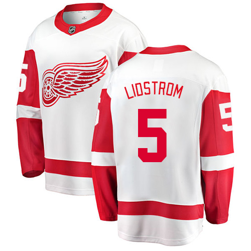 Dětské NHL Detroit Red Wings dresy 5 Nicklas Lidstrom Breakaway Bílý Fanatics Branded Venkovní