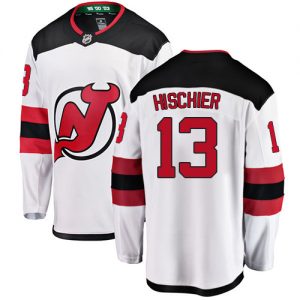 Pánské NHL New Jersey Devils dresy 13 Nico Hischier Breakaway Bílý Fanatics Branded Venkovní