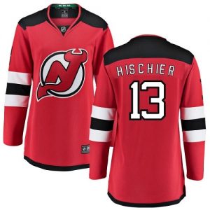 Dámské NHL New Jersey Devils dresy 13 Nico Hischier Breakaway Červené Fanatics Branded Domácí