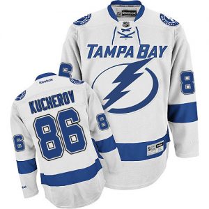Pánské NHL Tampa Bay Lightning dresy 86 Nikita Kucherov Authentic Bílý Reebok Venkovní hokejové dresy