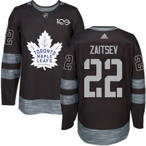 Pánské NHL Toronto Maple Leafs dresy 22 Nikita Zaitsev Authentic Černá Adidas 1917 2017 100th Anniversary
