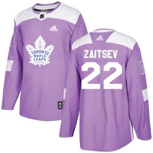Pánské NHL Toronto Maple Leafs dresy 22 Nikita Zaitsev Authentic Nachový Adidas Fights Cancer Practice