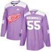 Pánské NHL Detroit Red Wings dresy 55 Niklas Kronwall Authentic Nachový Adidas Fights Cancer Practice