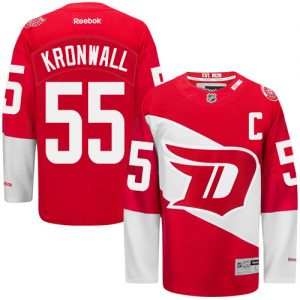 Pánské NHL Detroit Red Wings dresy 55 Niklas Kronwall Authentic Červené Reebok 2016 Stadium Series