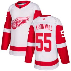 Pánské NHL Detroit Red Wings dresy 55 Niklas Kronwall Authentic Bílý Adidas Venkovní