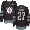 Pánské NHL Winnipeg Jets dresy 27 Nikolaj Ehlers Authentic Černá Adidas 1917 2017 100th Anniversary