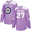 Pánské NHL Winnipeg Jets dresy 27 Nikolaj Ehlers Authentic Nachový Adidas Fights Cancer Practice