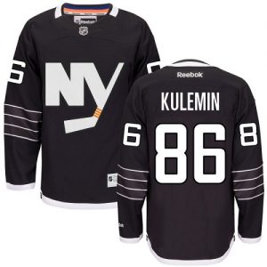 Pánské NHL New York Islanders dresy 86 Nikolay Kulemin Authentic Černá Reebok Alternativní hokejové dresy