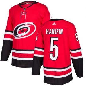 Pánské NHL Carolina Hurricanes dresy 5 Noah Hanifin Authentic Červené Adidas Domácí