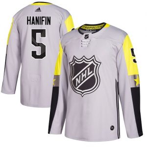 Dětské NHL Carolina Hurricanes dresy 5 Noah Hanifin Authentic Šedá Adidas 2018 All Star Metro Division