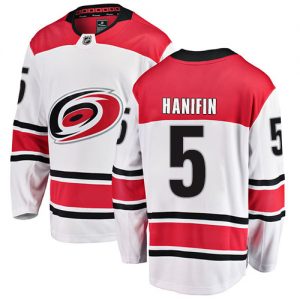 Pánské NHL Carolina Hurricanes dresy 5 Noah Hanifin Breakaway Bílý Fanatics Branded Venkovní