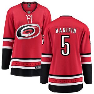 Dámské NHL Carolina Hurricanes dresy 5 Noah Hanifin Breakaway Červené Fanatics Branded Domácí