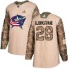 Pánské NHL Columbus Blue Jackets dresy 28 Oliver Bjorkstrand Authentic Camo Adidas Veterans Day Practice