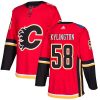 Pánské NHL Calgary Flames dresy 58 Oliver Kylington Authentic Červené Adidas Domácí