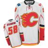 Pánské NHL Calgary Flames dresy 58 Oliver Kylington Authentic Bílý Reebok Venkovní hokejové dresy