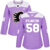 Dámské NHL Calgary Flames dresy 58 Oliver Kylington Authentic Nachový Adidas Fights Cancer Practice